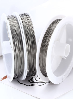 串珠线钢线0.3/0.5/0.6mm线径diy项链手链配件手工珍珠线饰品材料