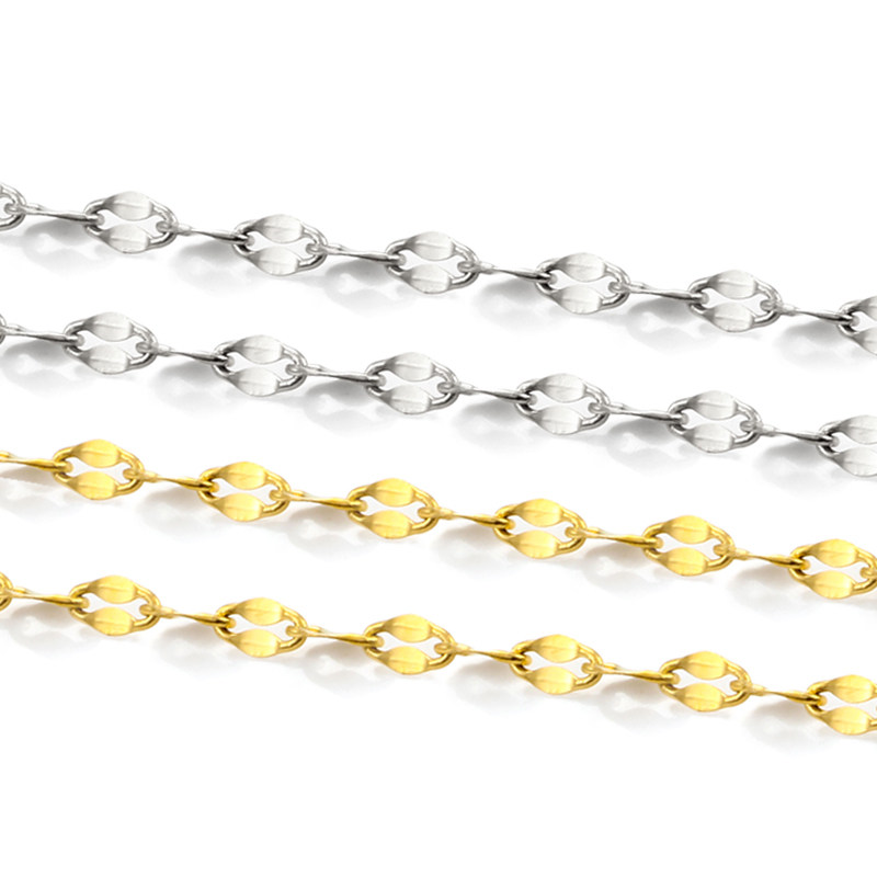 钛钢嘴唇链细链金色链条diy项链手链配件材料包链毛衣链流苏配饰,淘宝优惠券,粉丝福利购,淘宝优惠卷