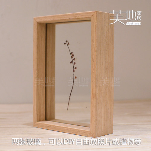 透明标本框 宝宝婴儿手足印泥双面玻璃相框 植物蝴蝶摆台挂墙纪念 - 图0