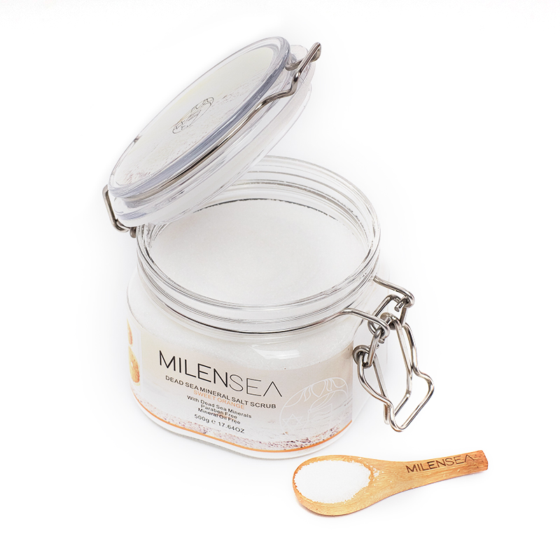 milensea旗舰店米蓝希死海沐浴盐（甜橙）全身体去角质去鸡皮女后背部祛痘泡澡盐3