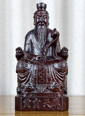 实木道家三清祖师三尊神像供奉