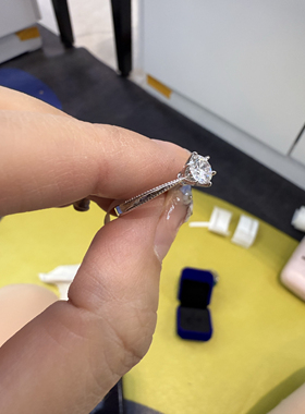 50分培育钻银镀金镶嵌12号手寸