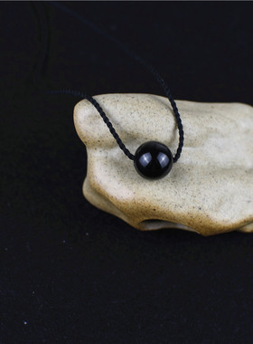 原创天然转运简约小巧锁骨黑玛瑙