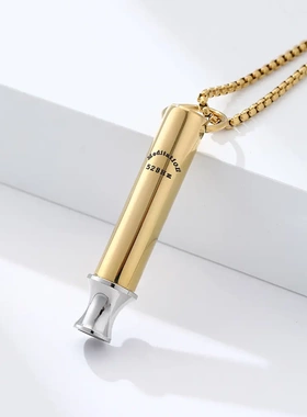 新款528Hz冥想呼吸口哨项链正念小蛮腰圆管吊坠缓解焦虑饰品