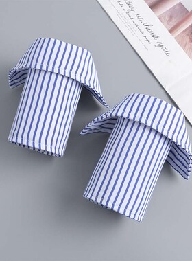 女涤棉条纹百搭假袖子