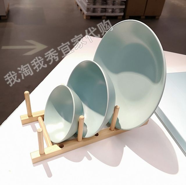 Spot IKEA Obite Bamboo Plate Drain Rack