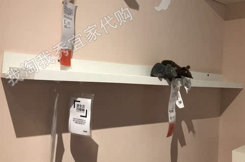 3宜家国内代购莫兰达壁式图片架照片墙搁板115厘米收纳置物架画架 - 图2