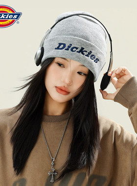Dickies美式毛线帽女刺绣显脸小情侣针织帽子男2026新款秋冬冷帽
