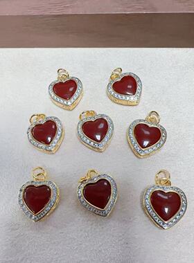 泰国吊坠项链阿赞悟空闷富婆红色心形镶钻膏特色原庙着迷手串手链