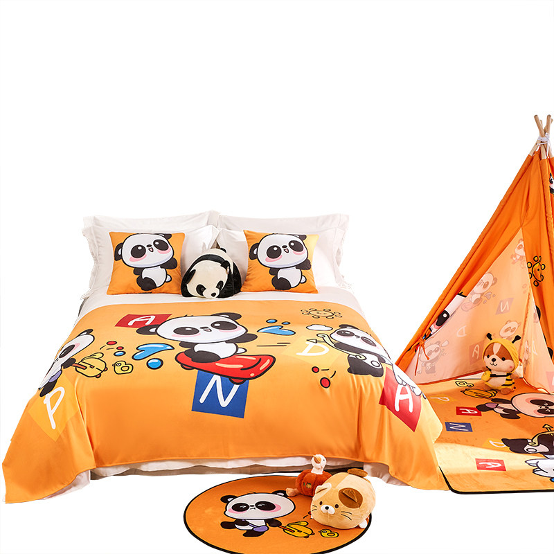星级酒店客房床尾巾宾馆家庭儿童房亲子房床旗动漫卡通床盖床尾垫,淘宝优惠券,粉丝福利购,淘宝优惠卷