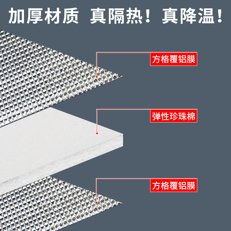 阳光房玻璃隔热膜窗户防晒铝箔遮阳板阳台家用降温遮光神器隔热板 - 图2