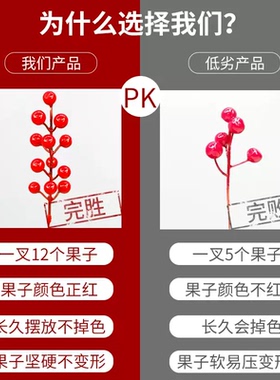 发财红果仿真花摆设新年装饰摆件