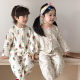 ພາກຮຽນ spring ແລະ summer gauze ບາງ pajamas ຝ້າຍບໍລິສຸດແລະເຄື່ອງນຸ່ງຫົ່ມເຮືອນ
