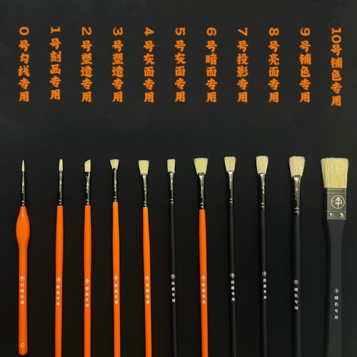 【将帅之星】张玉帅同款前兔无量系列猪鬃尼龙专用水粉笔 - 图2