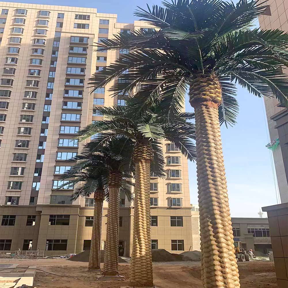 仿真棕榈树大型假树热带仿真绿植造景室内外装饰大树人字皮棕榈树 - 图1