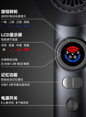 火之凤M1吹风机粉色M2高速电吹风负离子大功率静音速干发型师风筒