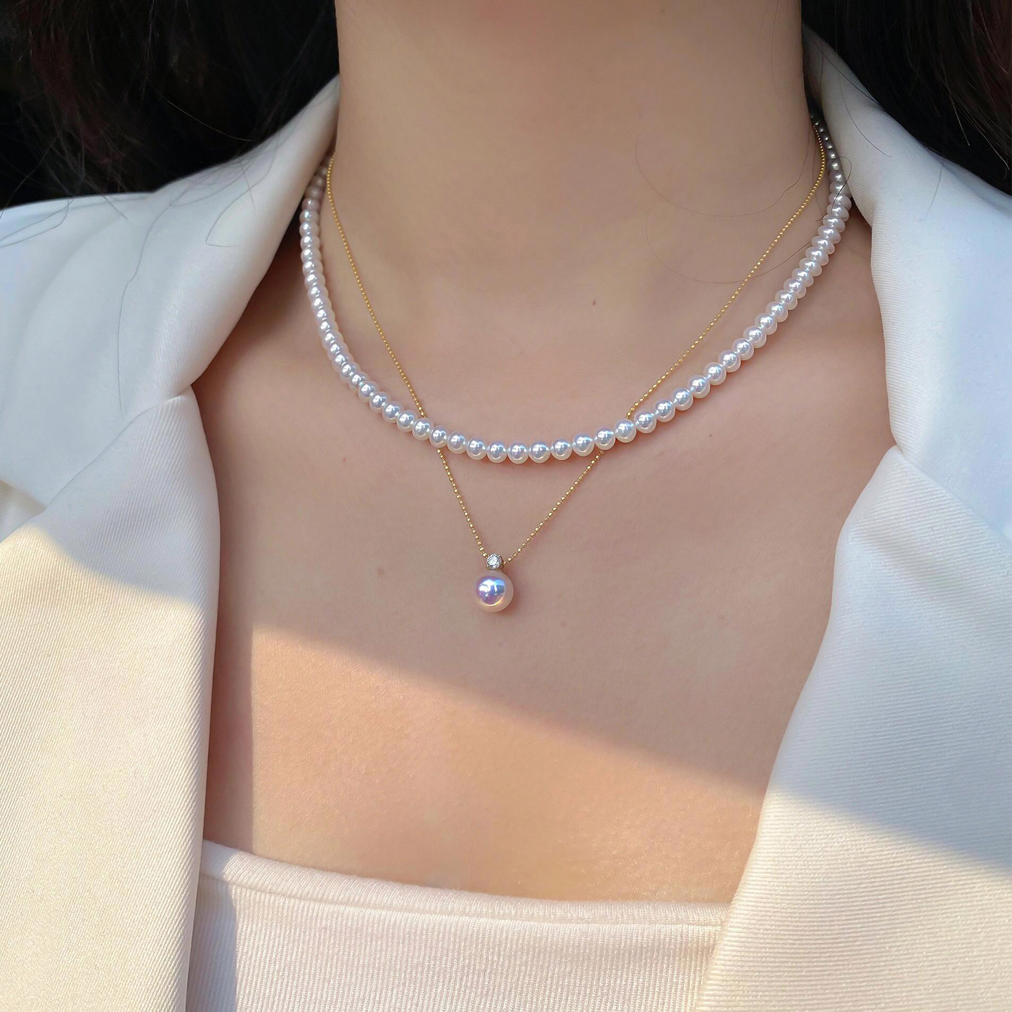 天然淡水小米珠项链女天花板品质媲美akoya彩凛珍珠极强光近正圆,淘宝优惠券,粉丝福利购,淘宝优惠卷