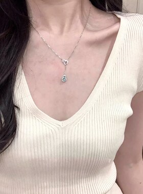双环葫芦项链女2026新款新中式锁
