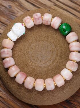 正宗牦牛骨桶珠diy男女款手链手