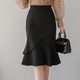 Fishtail skirt women's spring and autumn 2025 new small a-line 2025 high waist hip mid-length short skirt