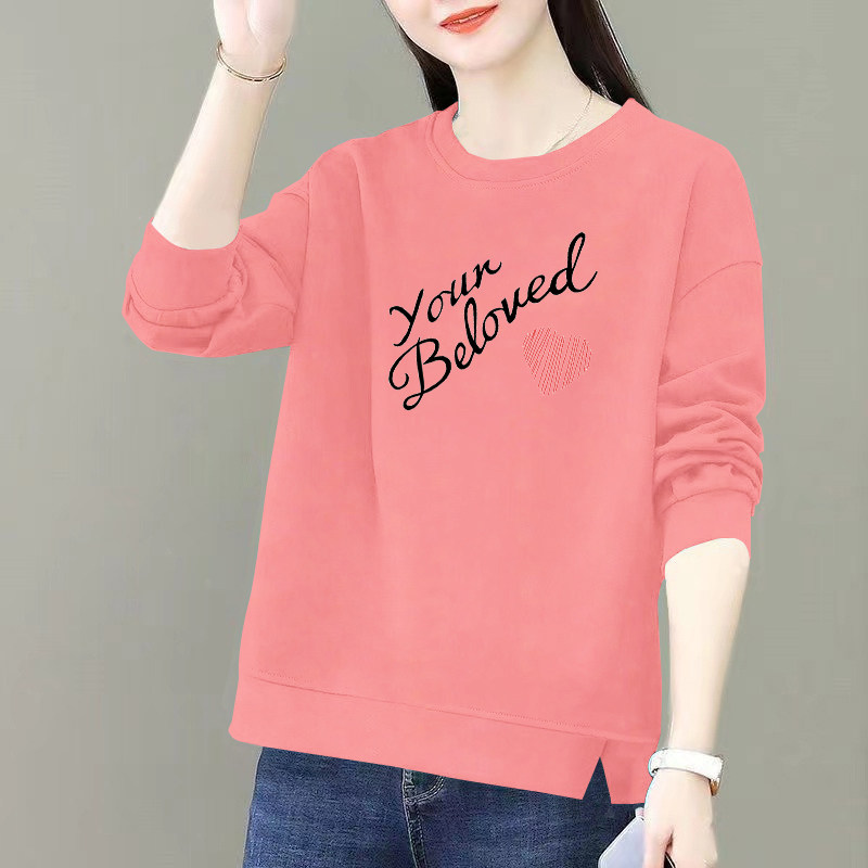 100%纯棉长袖T恤女春秋新款韩版百搭宽松显瘦设计感下摆开叉上衣,淘宝优惠券,粉丝福利购,淘宝优惠卷