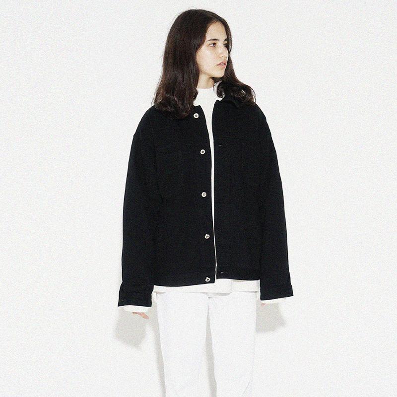 复古水洗牛仔 韩国正品 PARTIMENTO 2025秋季新款宽松工装夹克 - 图1