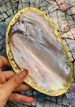 Natural Purple Color Small Shell Jewelry Pan Snack Pan Snack Dish