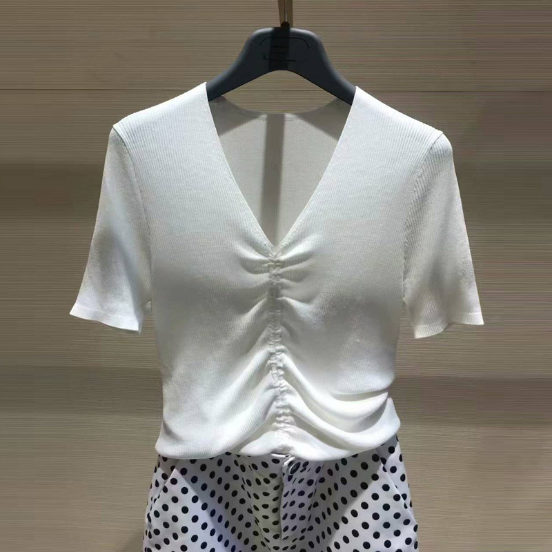 圣阿玛施塔夏2020新款抽绳冰丝t恤 新颖哥弟特惠总店毛针织衫