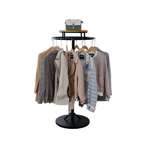 店服装圆形旋转展示架简约衣挂架中岛货架男女裤架童装店陈列架子 - 图3
