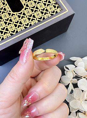 古法传承越南沙金如意令牌戒指｜