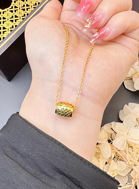 ins风沙金小蛮腰项链女轻奢款