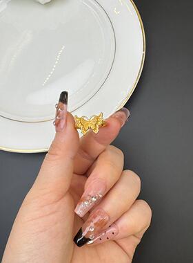 国潮古法沙金蝴蝶活口食指戒｜久