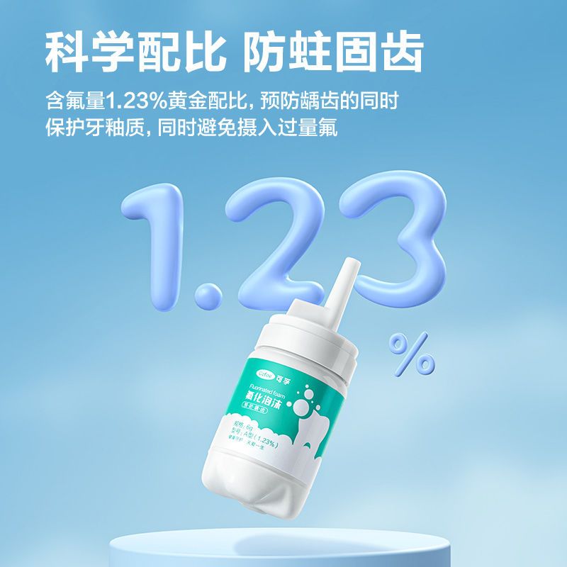 可孚医用牙齿涂氟剂儿童牙科正畸专用宝宝防蛀牙成人家用氟化泡沫 - 图3