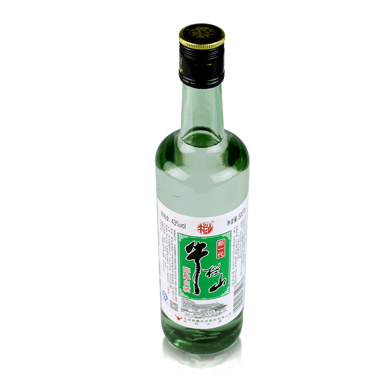 【万酒网】牛栏山二锅头黑盖43度新一代500ml*12瓶白酒整箱