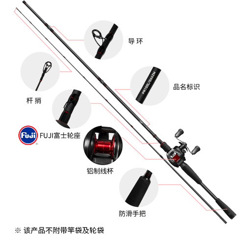 DAIWA达亿瓦 21新品 PR 100 新手路亚水滴轮带线枪柄竿轮钓鱼套装 - 图2