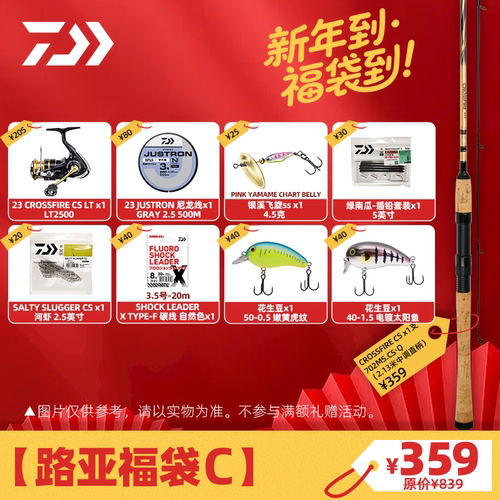 DAIWA达亿瓦 2026新年福袋 路亚大礼包 路亚竿渔轮假饵垂钓小配件 - 图0