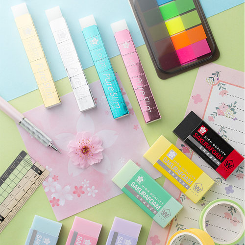 官方旗舰店 sakura日本樱花橡皮擦XRFW100五块装60书写绘画2B4B考试素描设计日本原产文具美术学生专用 - 图2