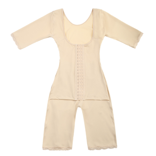 婷美婼雅强效排扣后脱式连体塑身衣女大码产后修复收腹提臀美体衣