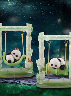 祝福萌宠可爱动物熊猫装饰摆件