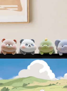 祝福毛茸茸办公室工位装饰摆件