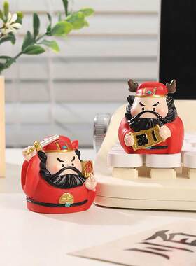 roogo如果中式钟馗树装饰摆件