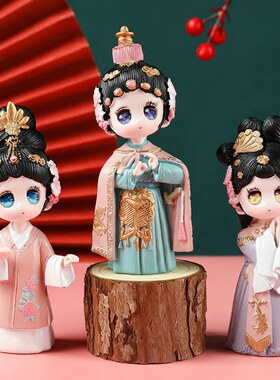 柏顺中国风Q版戏曲京装饰摆件