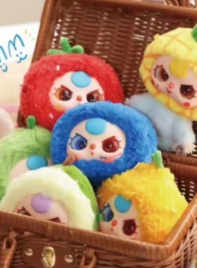 娃三岁毛绒卡通盲盒装饰摆件