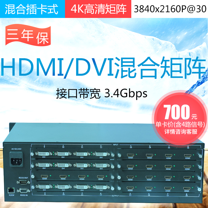 16/32进32出HDMI/DVI/VGA/SDI/AV/HDBaseT插卡高清混合矩阵DP矩阵 - 图2