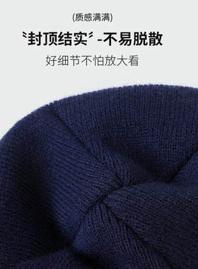 欧美秋冬双层保暖护耳针织帽