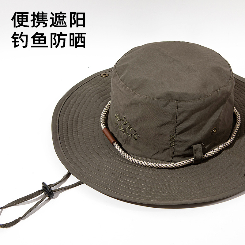 美式复古西部牛仔帽子速干防水渔夫帽户外防晒露营登山cowboy hat