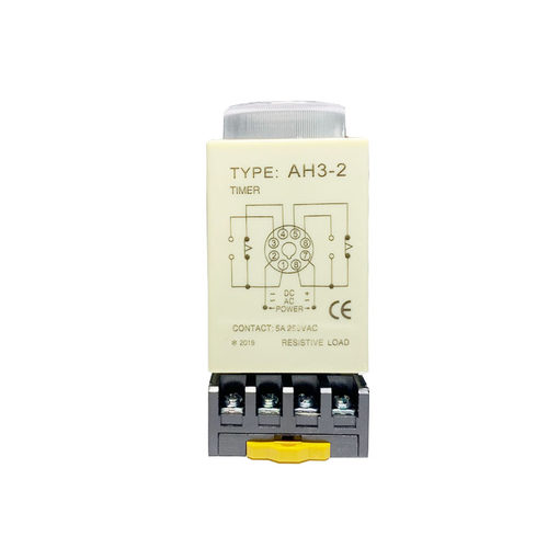 时间继电器AH3-2/AH3-3/AC220V DC24V 110V 12V1S 3S 6S 10S 30S - 图2