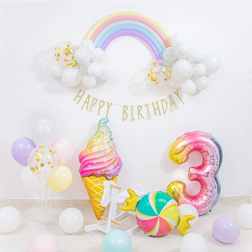 Детский милый радужный воздушный шар, подарок на день рождения