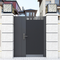 Aluminum Alloy Patio Door Stainless Steel Gate Iron Art Outdoor Fence Door Single Double Open Aluminum Alloy Door Rural Small Yard Door