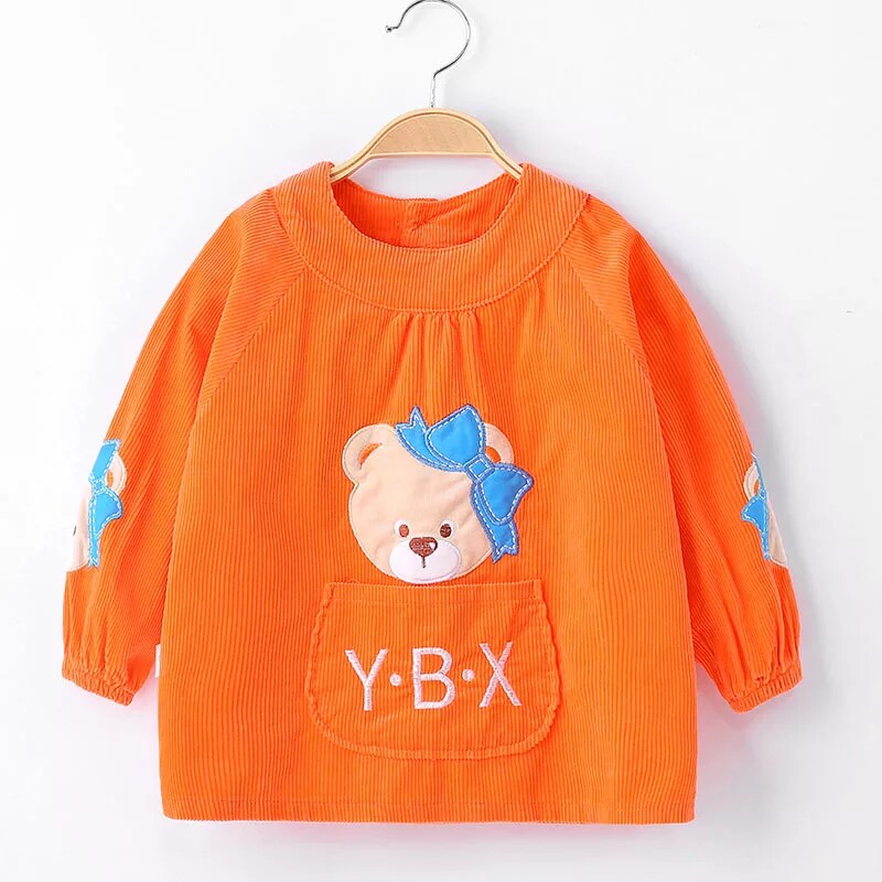 秋冬季宝宝灯芯绒罩衣纯棉防水长袖小孩婴儿反穿衣吃饭衣围兜护衣,淘宝优惠券,粉丝福利购,淘宝优惠卷